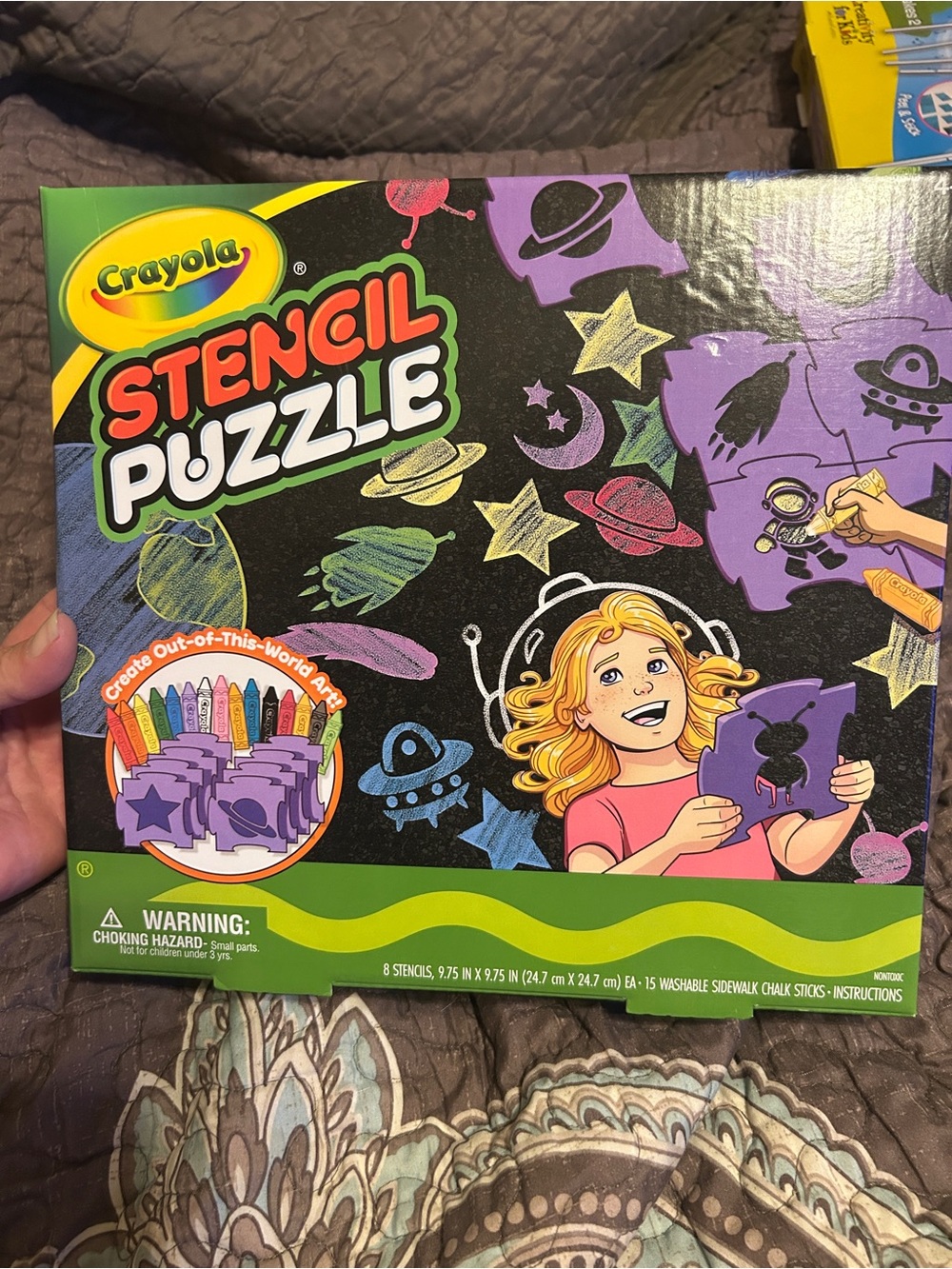 Crayola Stencil Puzzle - Purple, Green, Yellow, Blue, Red